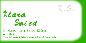 klara smied business card